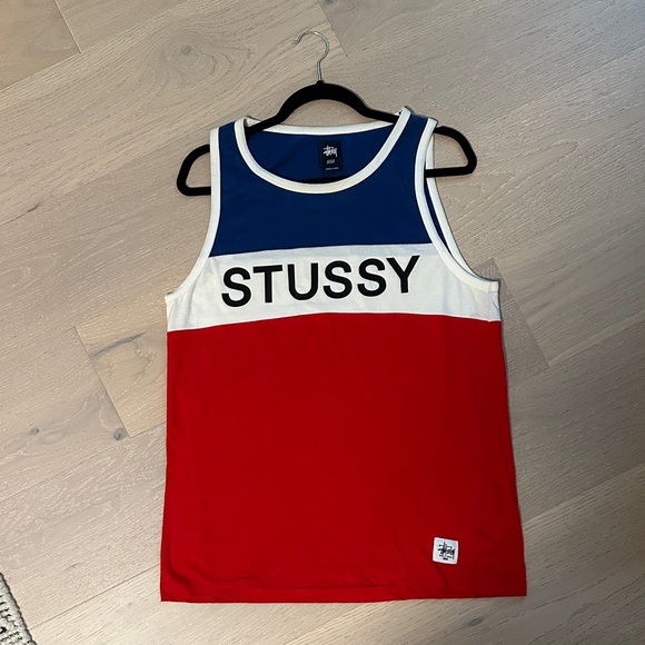 Stussy Other - Ultra Rare and Vintage Stussy Tri-Color Tank Top in Red, Blue, and White size M
